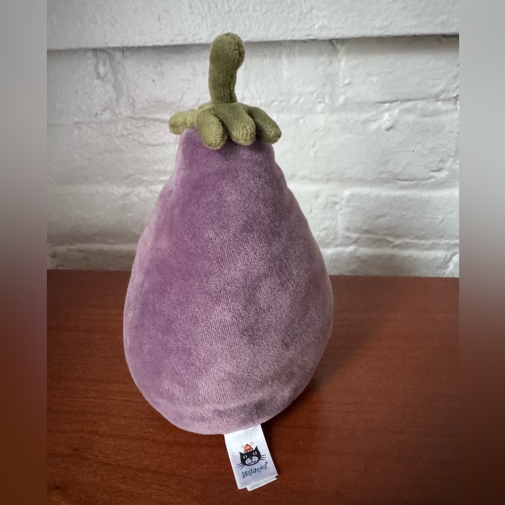 Jellycat Vivacious Vegetables EggPlant Plush Toy stuffed animal bunny - Picture 2 of 2